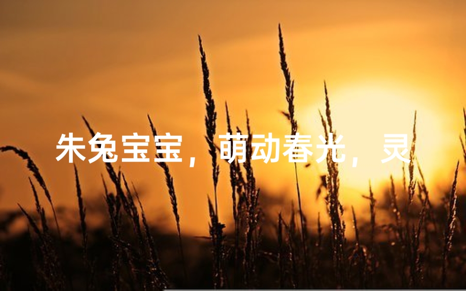 朱兔宝宝,萌动春光,灵动芳名绽放