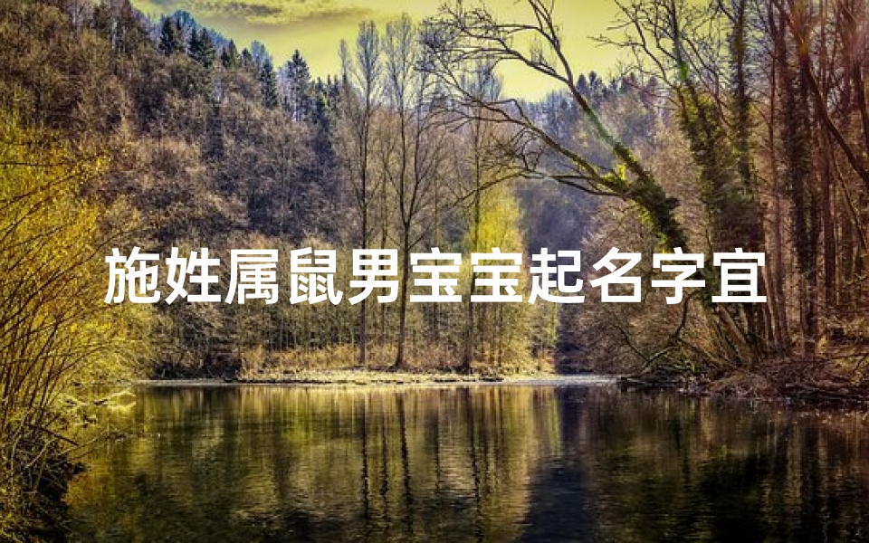 施姓属鼠男宝宝起名字宜忌
