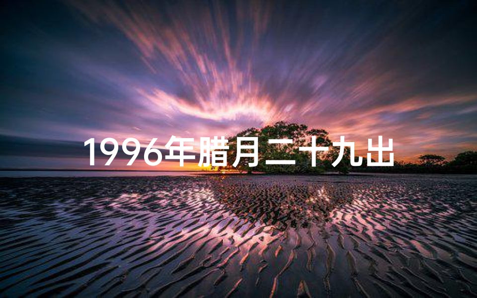 1996年腊月二十九出生;《1996腊月二十九命格:揭秘生肖狗的幸运时刻》