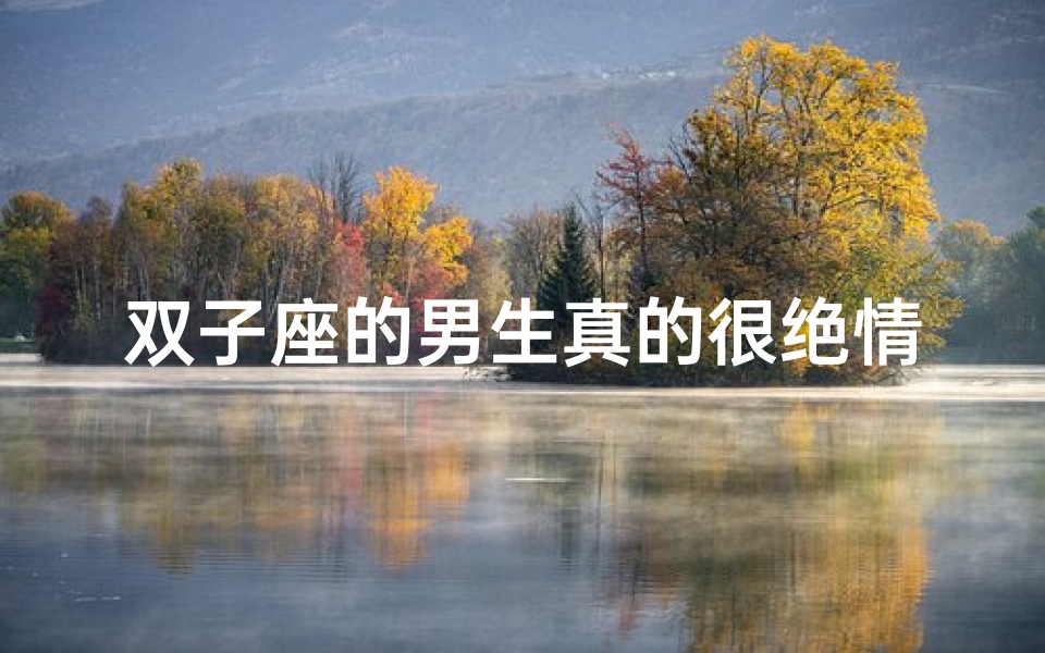 双子座的男生真的很绝情吗_双子座男生:绝情还是深情,真相揭晓