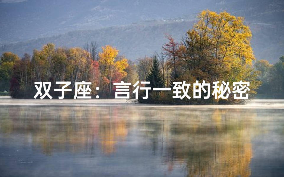 双子座:言行一致的秘密?