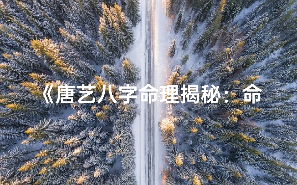 《唐艺八字命理揭秘:命运轨迹深度解析》
