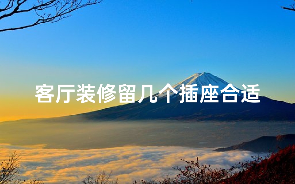 客厅装修留几个插座合适_客厅管道布局,风水美观两相宜