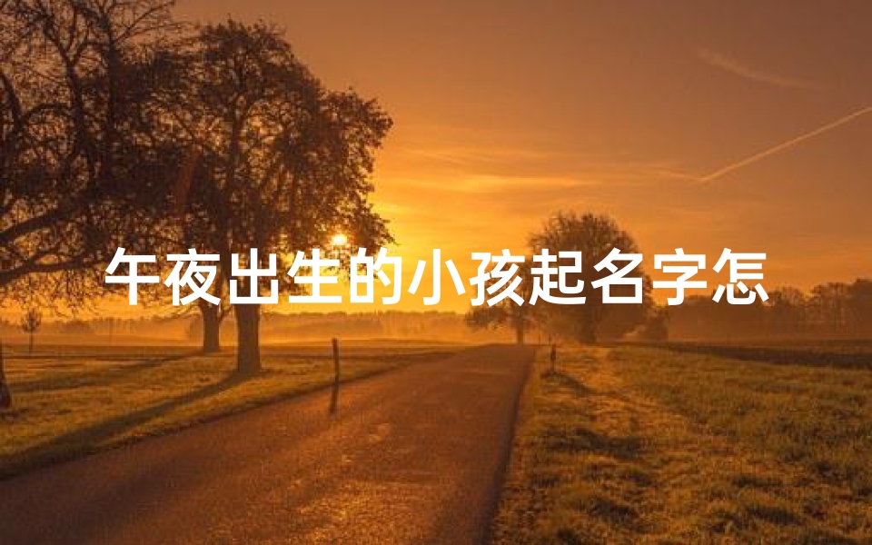 午夜出生的小孩起名字怎么起_《午夜降生:探寻神秘午夜宝宝的独特名字》