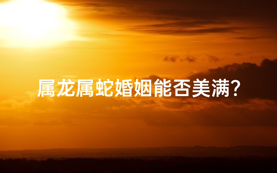 属龙属蛇婚姻能否美满?