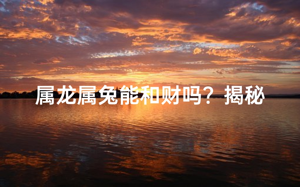 属龙属兔能和财吗?揭秘财运奥秘