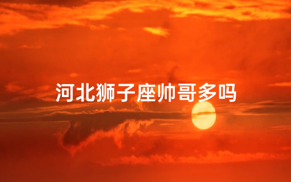 河北狮子座帅哥多吗
