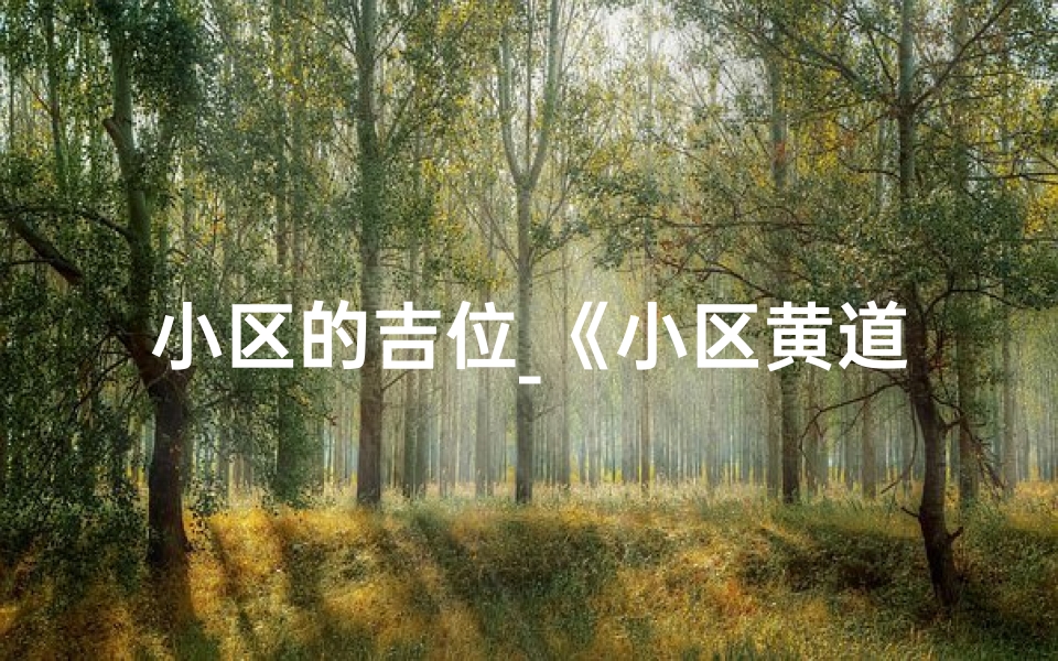 小区的吉位_《小区黄道吉日:好时光,好选择》
