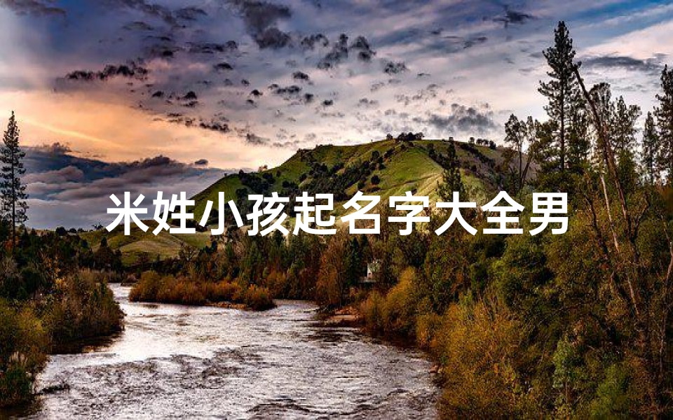 米姓小孩起名字大全男