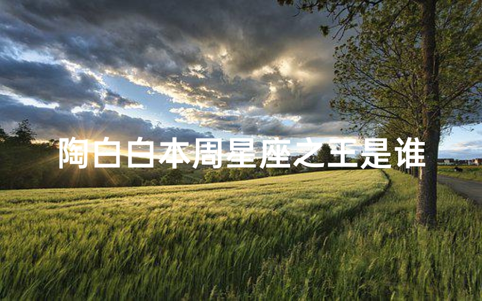 陶白白本周星座之王是谁(陶白白是谁)