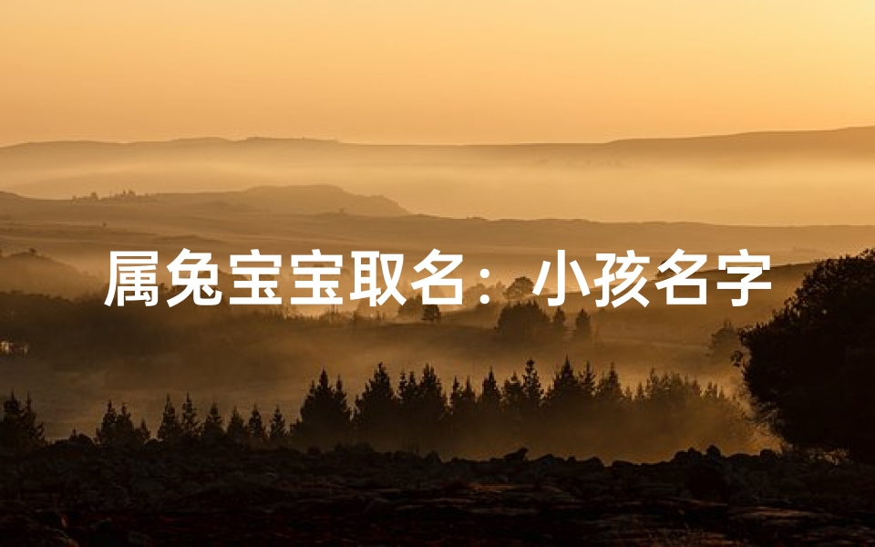 属兔宝宝取名:小孩名字好起吗?寓意吉祥解析