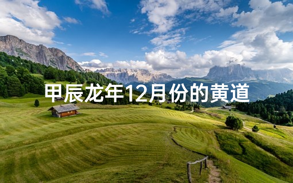 甲辰龙年12月份的黄道吉日-甲辰龙年12月黄道吉日:吉祥如意迎新春