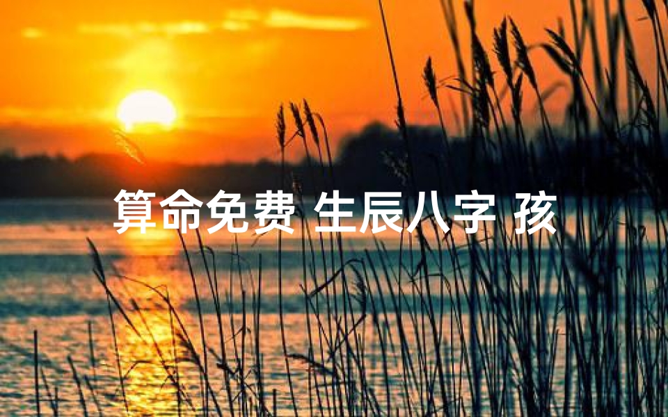 算命免费 生辰八字 孩子—《八字算命揭秘:小孩起名背后的神秘力量》