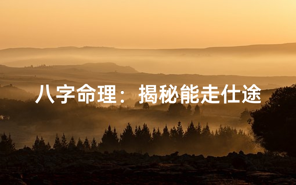 八字命理:揭秘能走仕途的八字命运