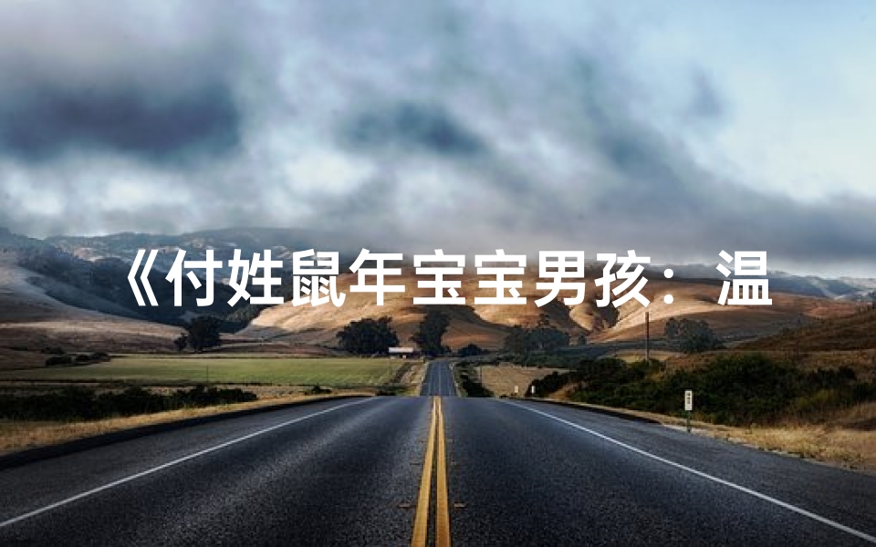 《付姓鼠年宝宝男孩:温馨命名,智慧启航》