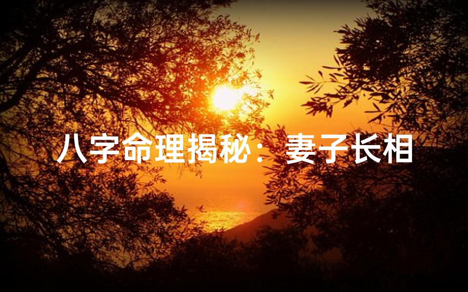八字命理揭秘:妻子长相的奥秘