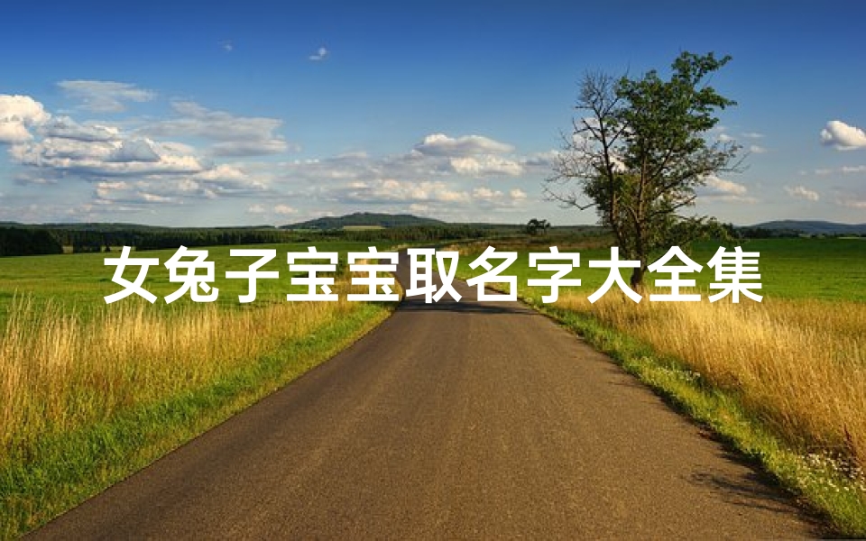 女兔子宝宝取名字大全集(兔宝宝名字女孩 )