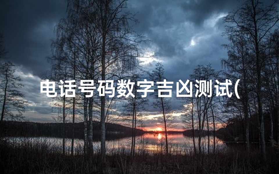 电话号码数字吉凶测试(手机号码吉凶测试)