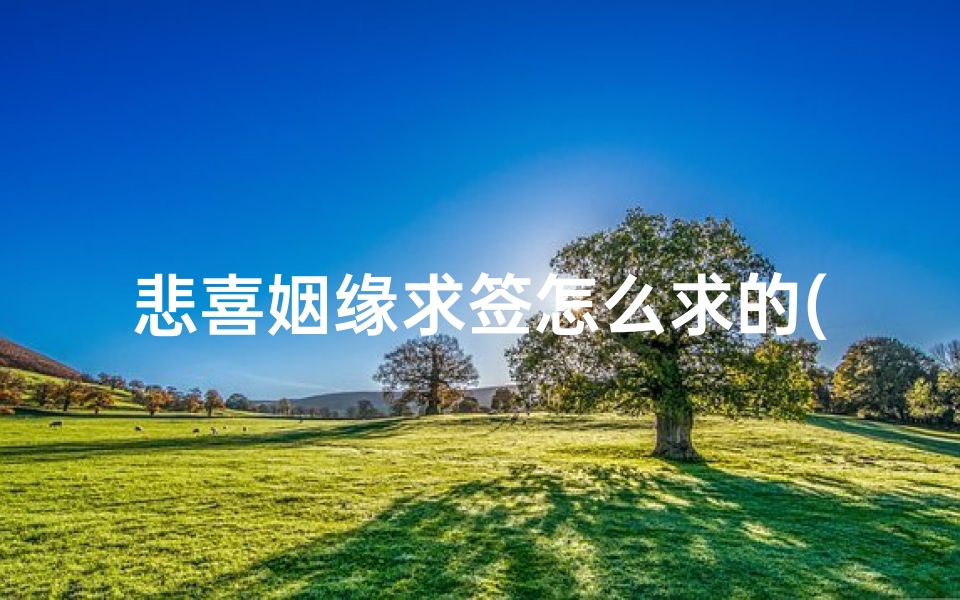悲喜姻缘求签怎么求的(求红楼梦81到120回每回的主要情节概括,谢了)