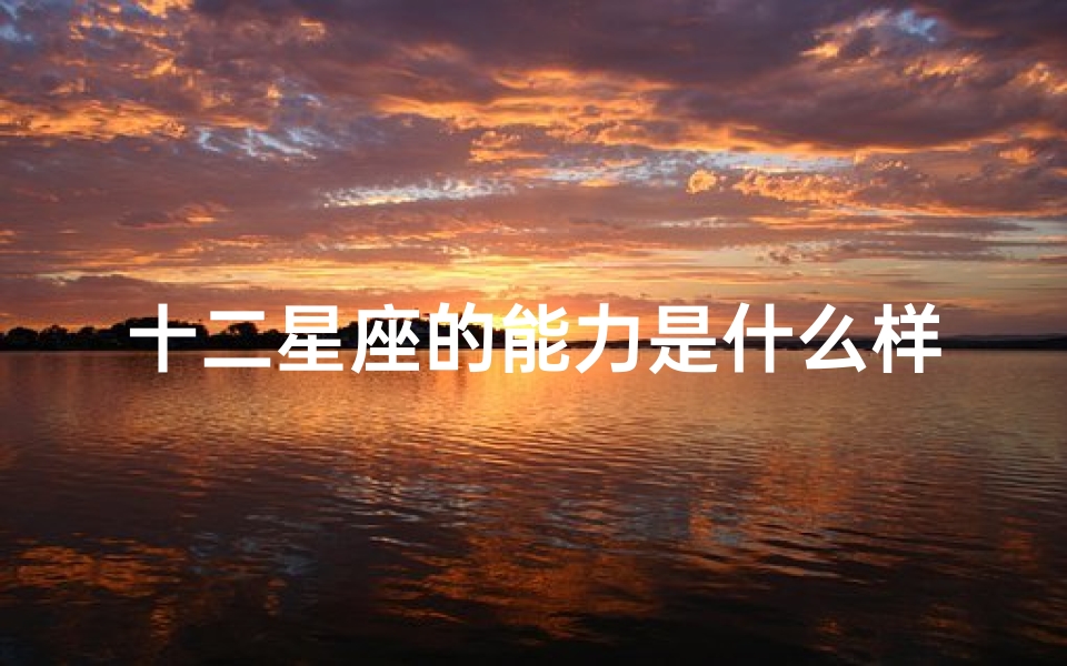 十二星座的能力是什么样子的(动漫里12星座拥有什么样的魔法能力 )
