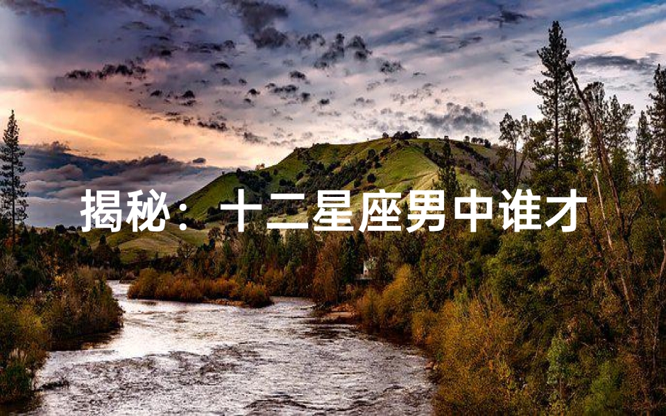 揭秘:十二星座男中谁才是真正的颜值担当?