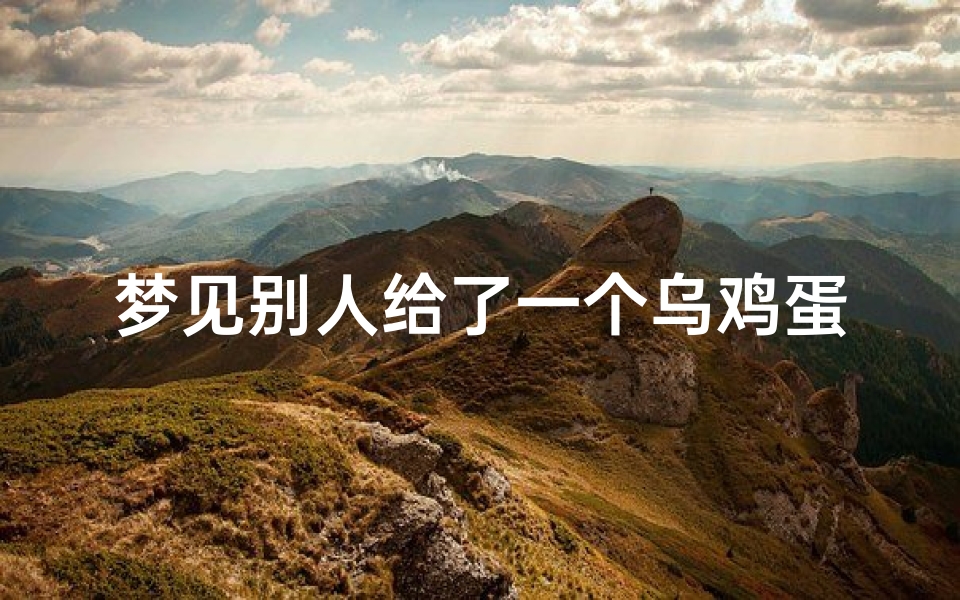 梦见别人给了一个乌鸡蛋-梦见别人给了一个乌鸡蛋什么意思
