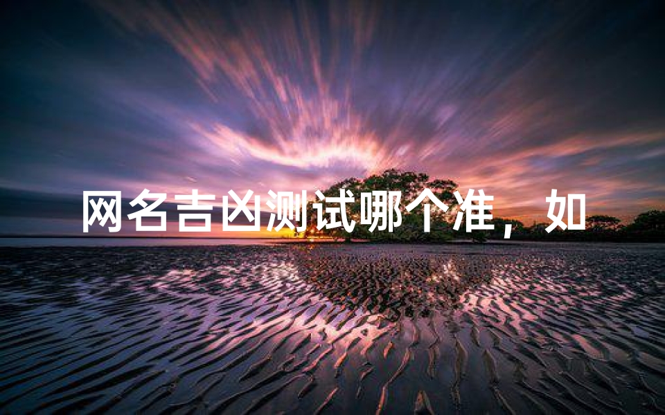 网名吉凶测试哪个准,如何选择靠谱的姓名测试工具