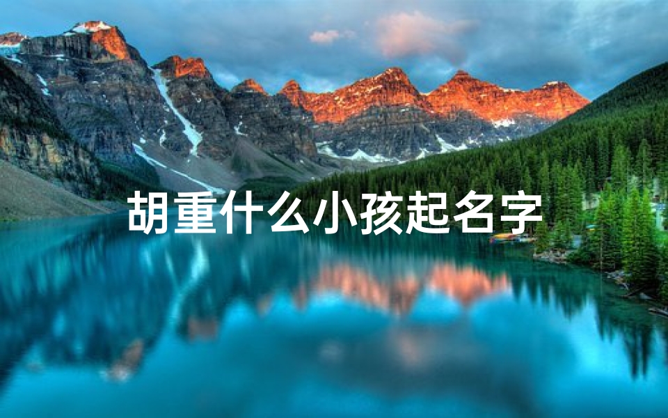 胡重什么小孩起名字