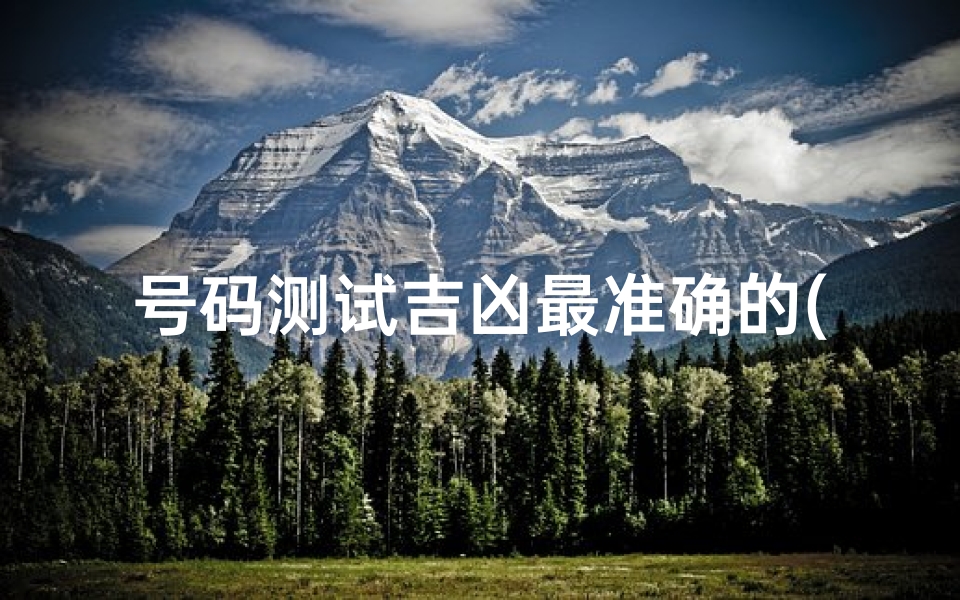 号码测试吉凶最准确的(手机号后四位吉凶测算最准分析数字吉凶方法)