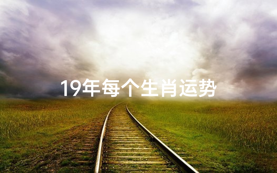 19年每个生肖运势