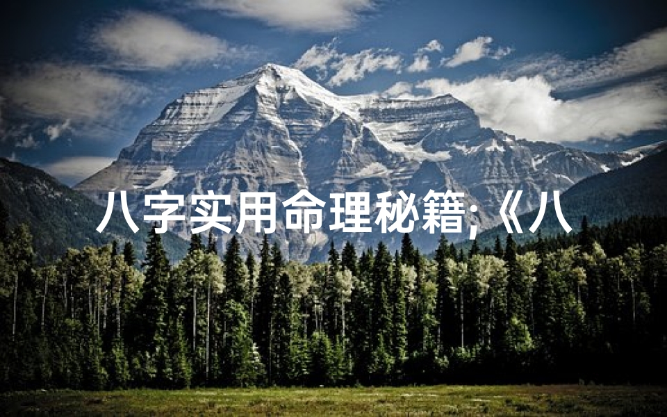 八字实用命理秘籍;《八字命理应用实例精解:揭秘八字奥秘的实用指南》-东贵算卦网