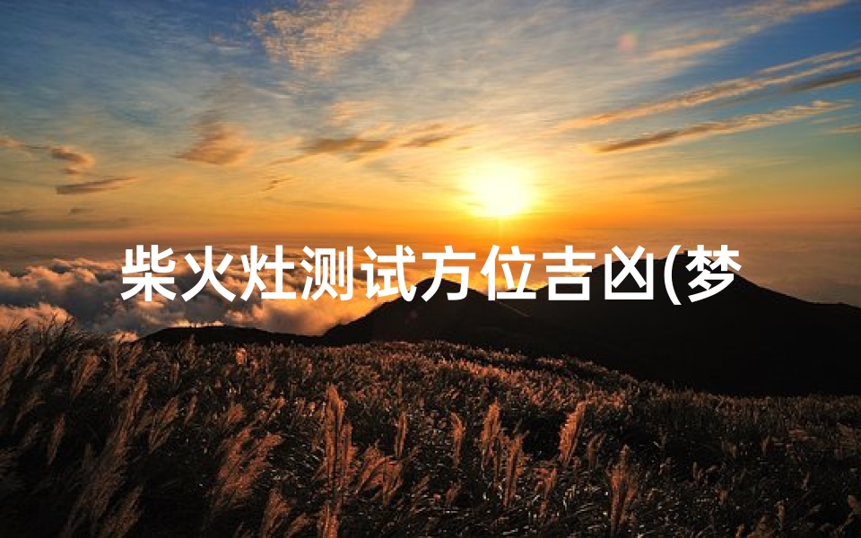 柴火灶测试方位吉凶(梦见柴火灶火不旺)