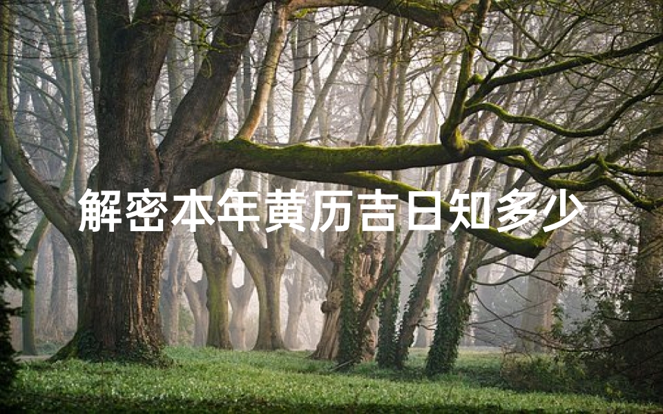 解密本年黄历吉日知多少?