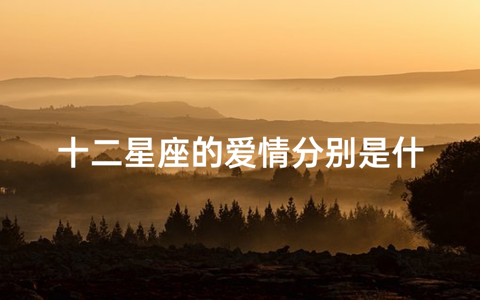 十二星座的爱情分别是什么(你知道十二星座它们最期望的爱情是什么模样吗 )
