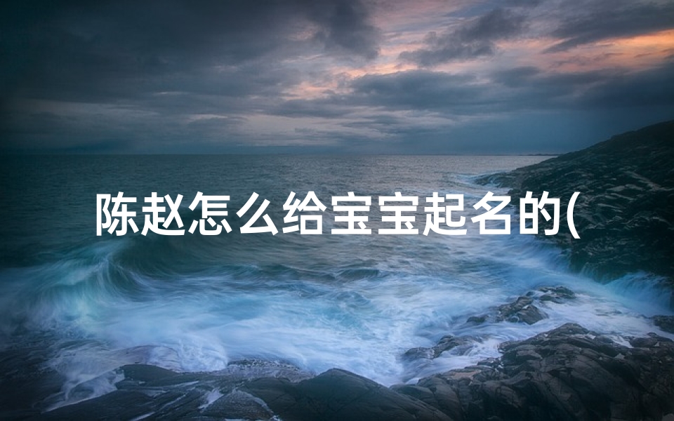 陈赵怎么给宝宝起名的(四个字的名字)