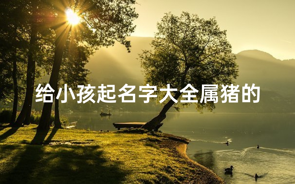 给小孩起名字大全属猪的;属猪孩子取名宜用字