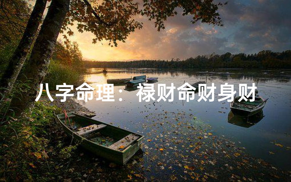 八字命理:禄财命财身财解析秘籍