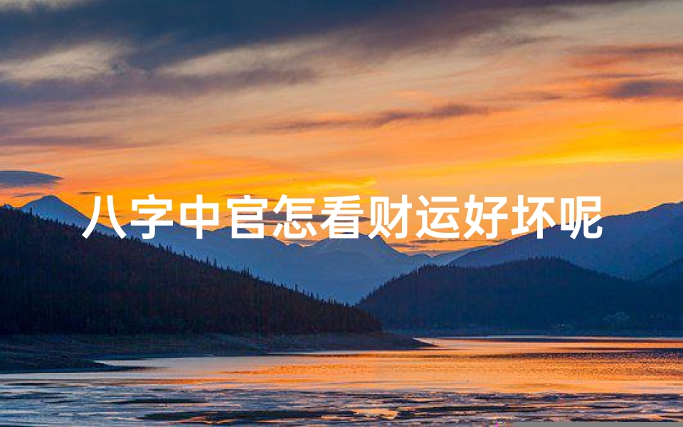 八字中官怎看财运好坏呢(八字财运怎么看,强大的八字看财运)