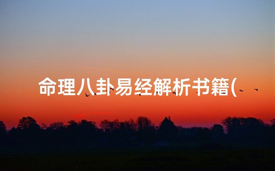 命理八卦易经解析书籍(八字相关书籍)