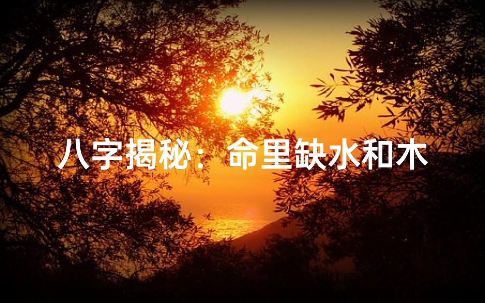 八字揭秘:命里缺水和木,运势如何扭转?