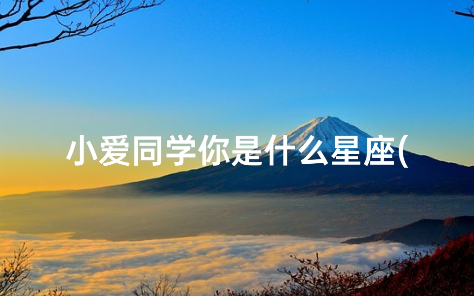 小爱同学你是什么星座(如何查看小爱音箱型号)