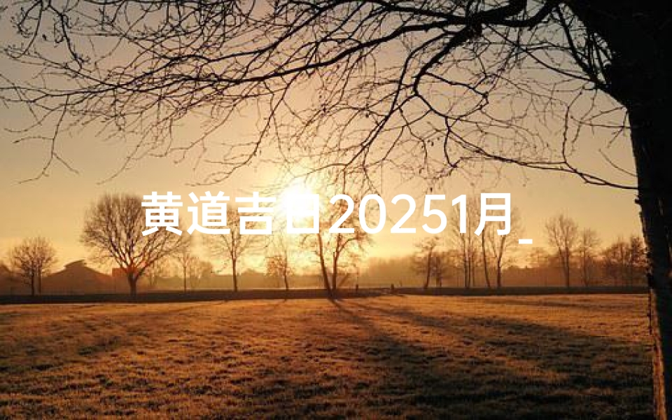 黄道吉日20251月_《2025年1月黄道吉日:最佳良辰吉日精选》