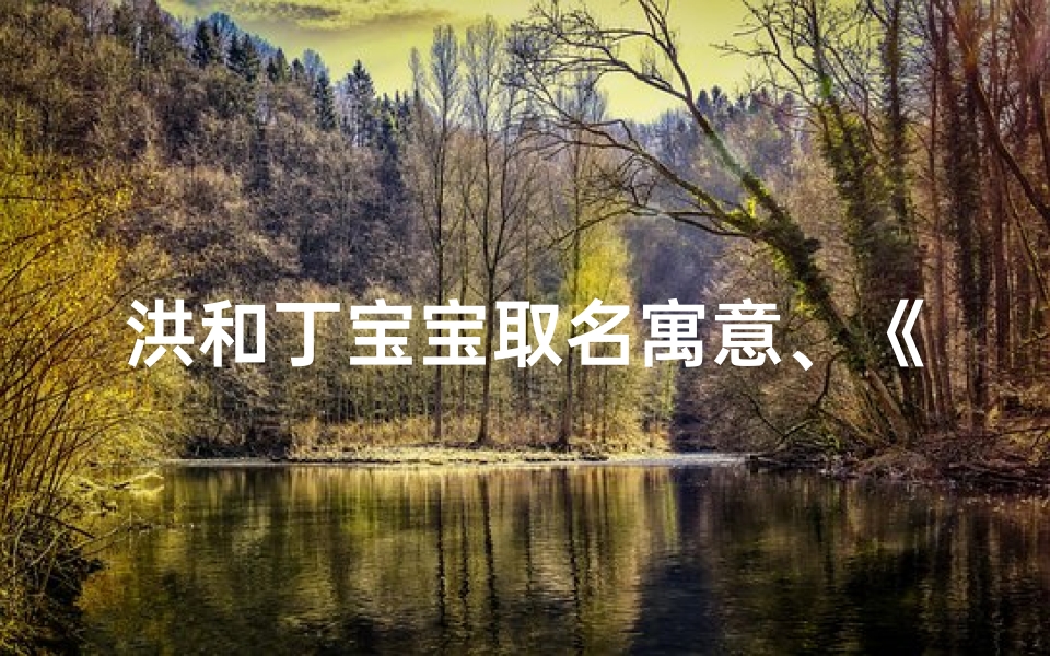 洪和丁宝宝取名寓意、《洪丁宝宝:寓意吉祥,智慧成长之名》