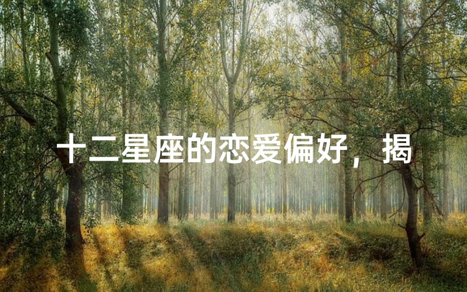 十二星座的恋爱偏好,揭秘各星座最心仪的对象