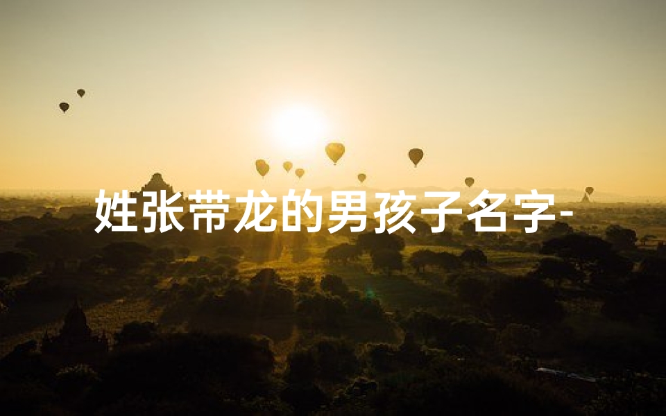 姓张带龙的男孩子名字-《龙腾盛世,张氏男宝宝:如何取一个好名字?》