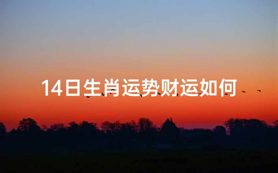 14日生肖运势财运如何_十四日运势