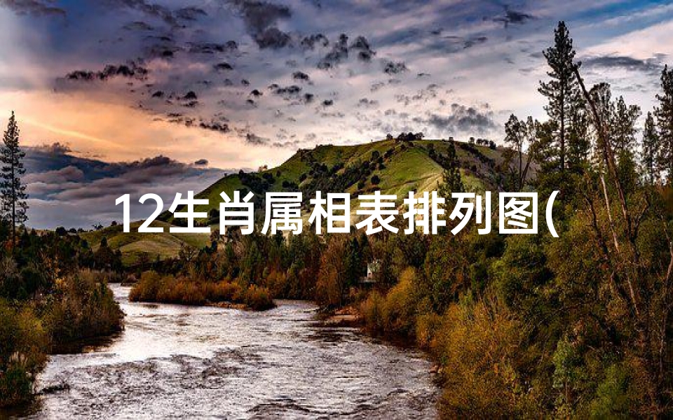 12生肖属相表排列图(十二生肖排序图片)