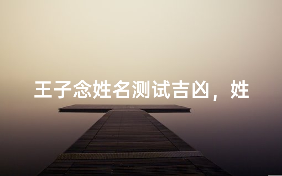 王子念姓名测试吉凶,姓名学解析与运势分析