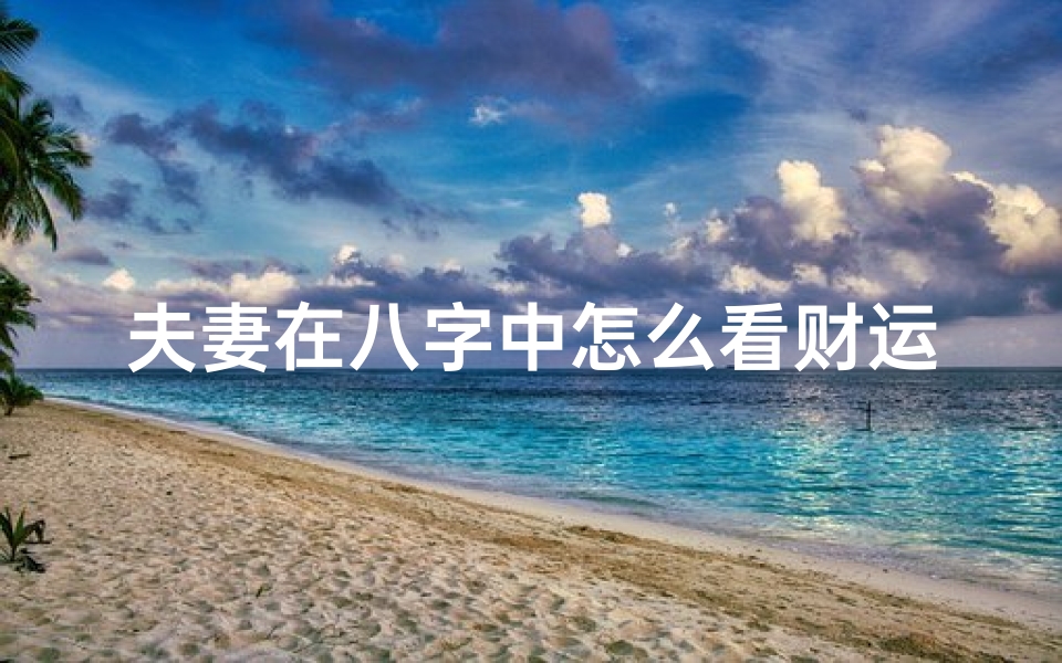夫妻在八字中怎么看财运(八字财运免费测试,夫妻之间如何相处才能旺财运)