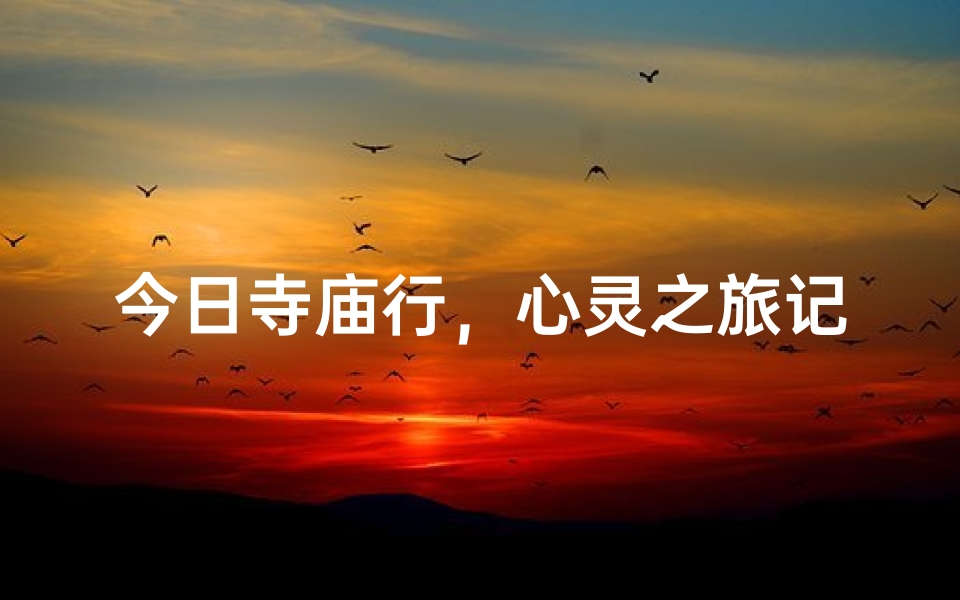 今日寺庙行,心灵之旅记
